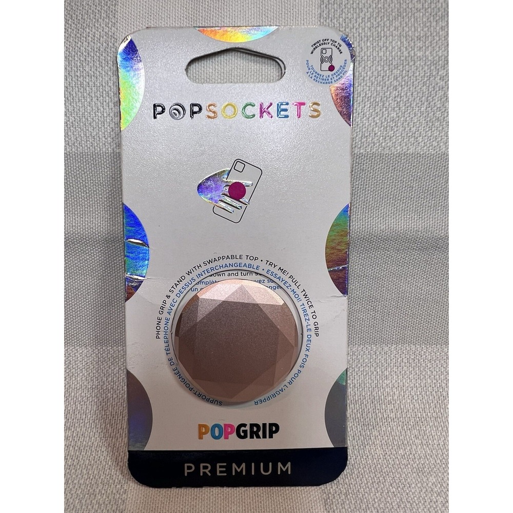 Popsockets PopGrip Premium Phone Holder & Stand  Diamond Medallion Rose Gold